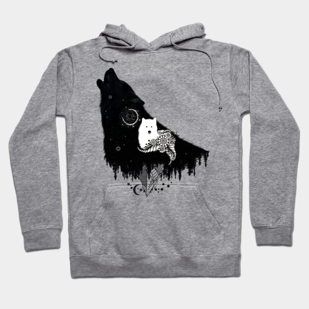 Awesome wolves in the universe Hoodie by Nicky2342